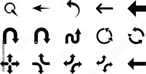 arrow collection ,Set of hand drawn arrow vector icons vector arrows drawn arrows in various styles and directions.