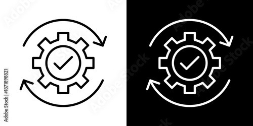 Automation Icon Sheet Black And White