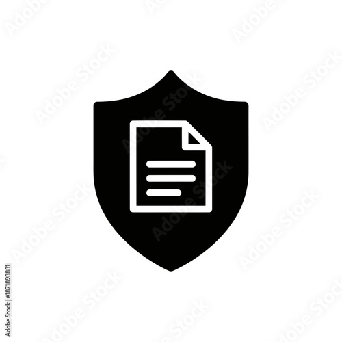 Secure document icon symbolizing protection and safety of digital files and data