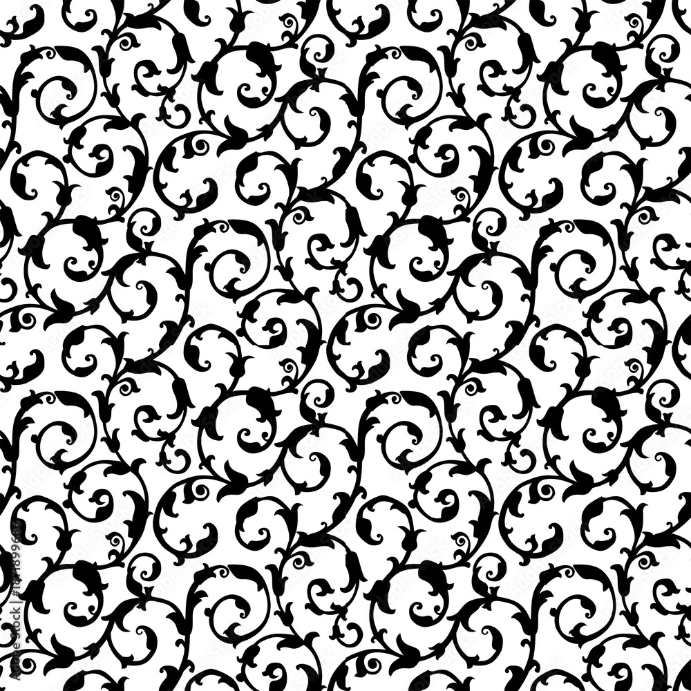 Fototapeta premium black and white seamless pattern