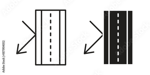 Insulation icons in a black filled and outlined style. Set of vector icons