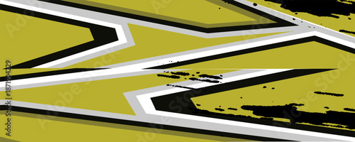 Racing Car decal wrap design. Graphic abstract livery designs for Racing, tuning, Rally car