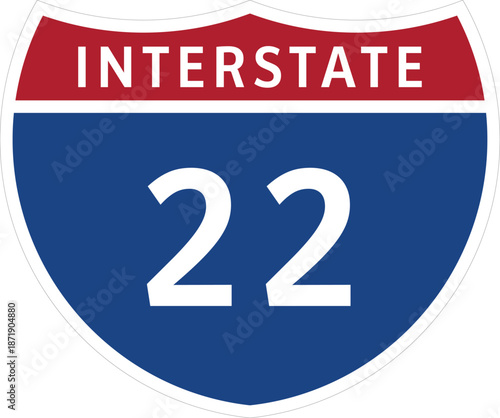 I-22, Interstate 22 Highway System Design Sign