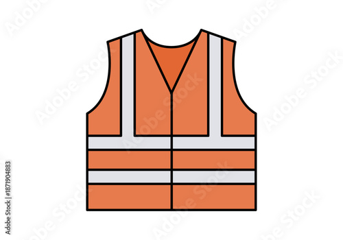 Chaleco de seguridad naranja con bandas reflectantes para trabajo