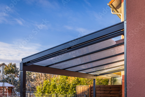 Modern awning, patio with pergola awning