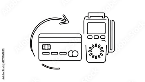 Payment being made with a card through a payment terminal