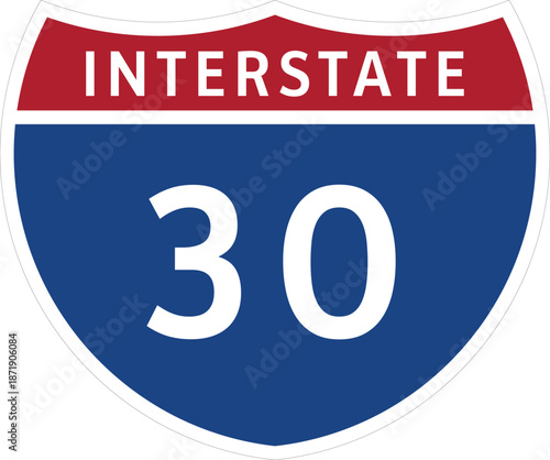 I-30, Interstate 30 Highway System Design Sign