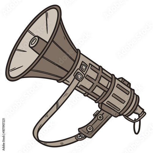 retro microphone isolated on white