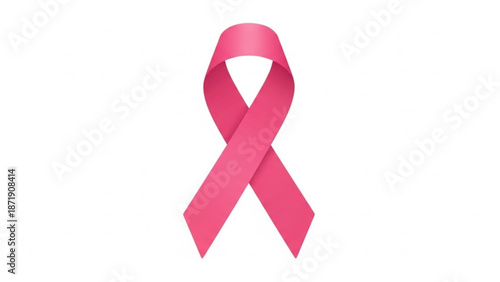 A pink ribbon icon representing breast cancer awareness and support
