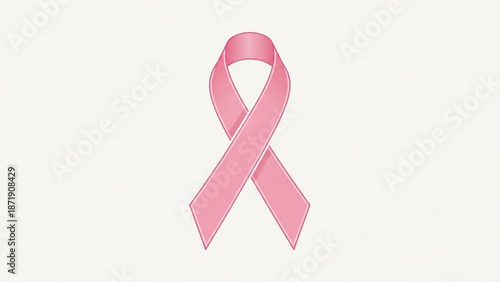 A pink ribbon icon representing breast cancer awareness and support