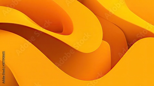 Abstract yellow wavy shapes background for creative designs and concepts
