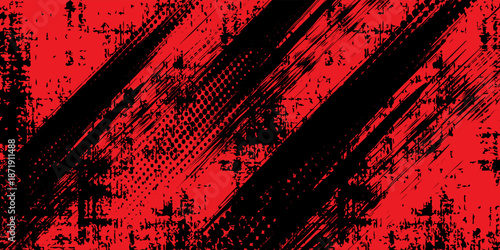 Background, contrast red and black color abstract template for business design.