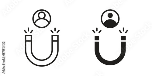 User engagement icons in a black filled and outlined style. Set of vector icons
