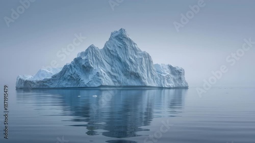 Wallpaper Mural 静かな海に浮かぶ氷山の遠景、冷たい透明感 Torontodigital.ca