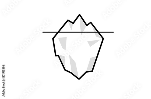 顕在意識・潜在意識の氷山のイラスト