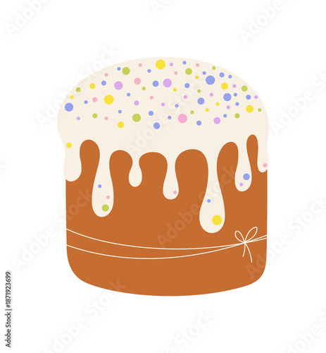 Easter Icon Set Vector Illustration Isolated on White Background, Spring Holiday Symbols for Decoration, Greeting Cards and Design