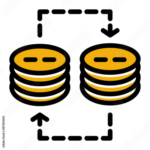 Migrate Relay Sync Send Icon from Network and Database Icon Collection (Solid Color Lineal style)