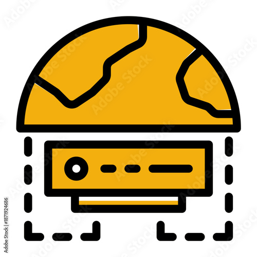 Connect Route Worldwide Networking Icon from Network and Database Icon Collection (Solid Color Lineal style)