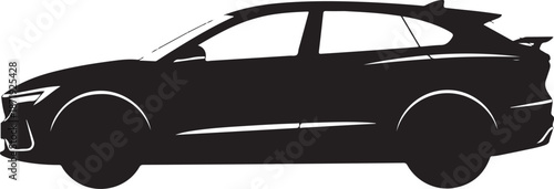 Black Minivan Silhouette Vector