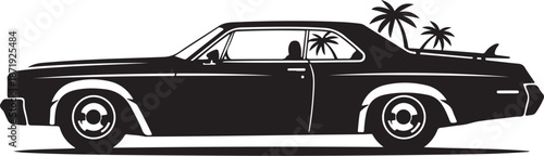 Black Minivan Silhouette Vector