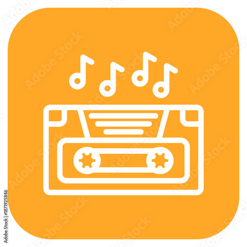 Vector Design Cassette Icon Style