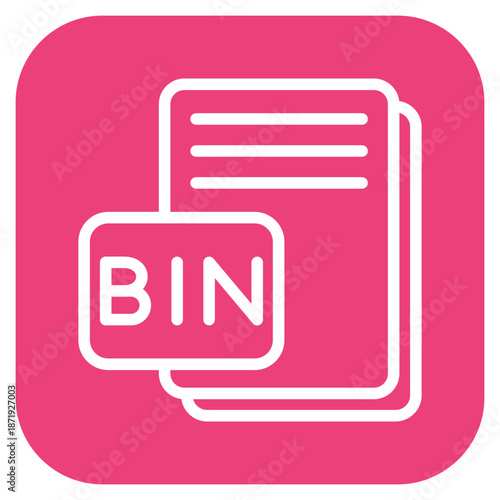 Vector Design BIN Icon Style