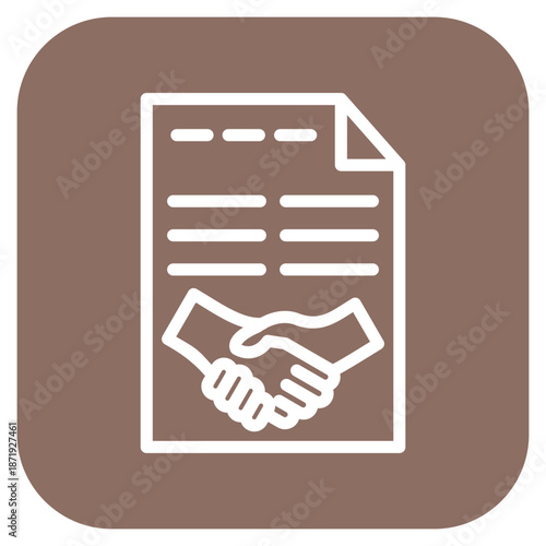 Vector Design Agreement Icon Style