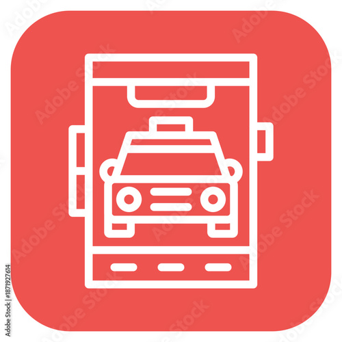 Vector Design Mobile Taxi Icon Style