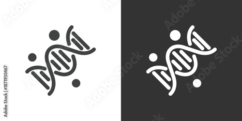 DNA Helix Structure icon. Solid glyph series icon