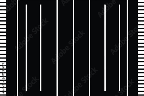 Simple black silhouette icon illustrating a rectangular floor rug with vertical stripes