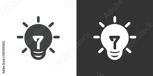 Idea and Innovation icon. Solid glyph series icon