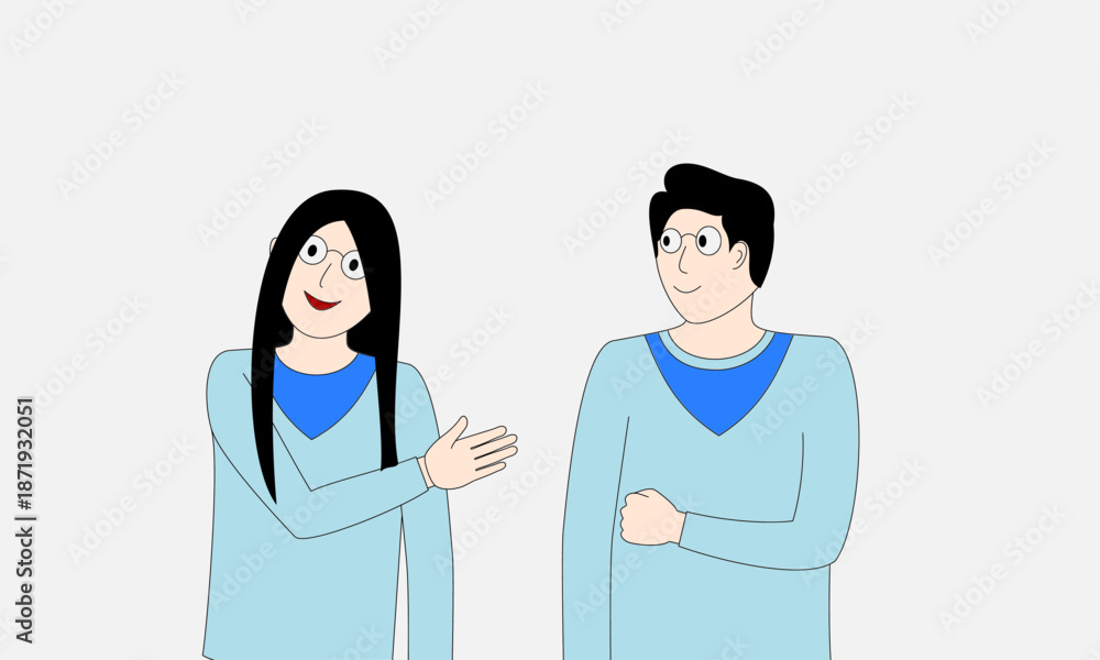 Obraz premium A man and a woman are standing next to each other