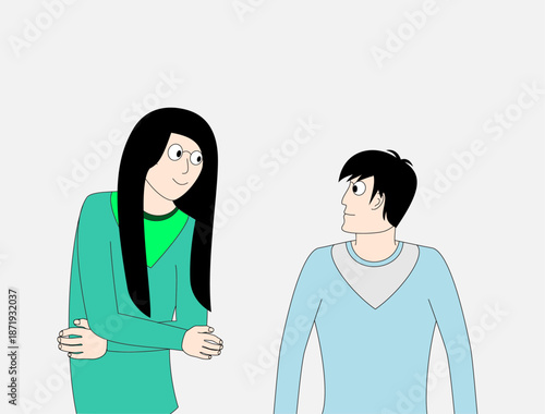 A girl and a boy are standing next to each other