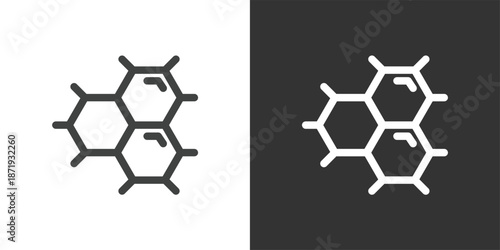 Molecular Structure icon. Solid glyph series icon
