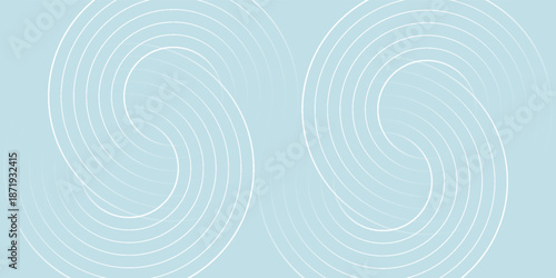 Modern abstract background. Glossy white gradient circle lines. Minimal geometric pattern.