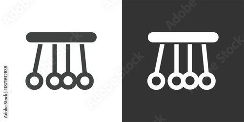 Newton's Cradle icon. Solid glyph series icon