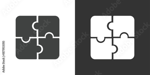 Puzzle Strategy icon. Solid glyph series icon