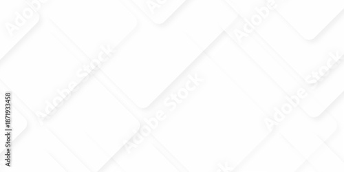Modern Abstract white background design with layers of textured white transparent material in triangle and squares shapes. White color technology concept geometric line vector background.