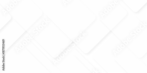 Modern Abstract white background design with layers of textured white transparent material in triangle and squares shapes. White color technology concept geometric line vector background.