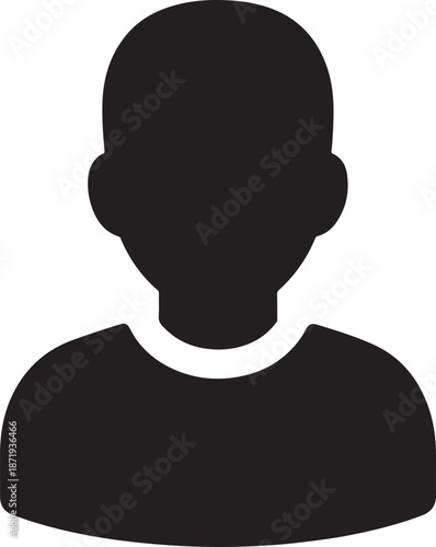 Minimalist businessman silhouette icon Vector