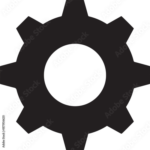 Minimalist gear icon Vector