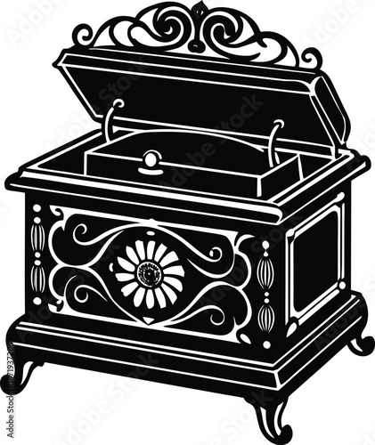 antique chest of drawers isolated