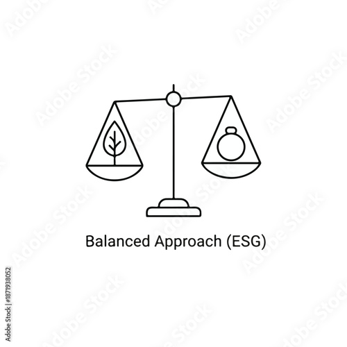Environmental, Social, and Governance balance on scales, representing a sustainable business approach