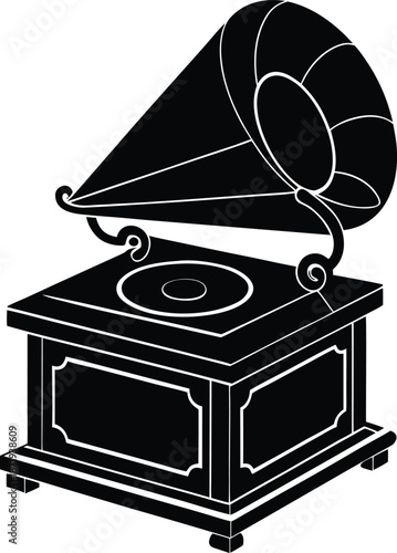 gramophone isolated on white background