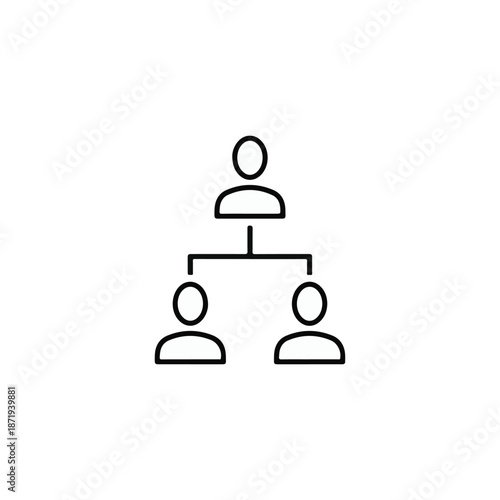 Free Download Minimalist icon representing a team hierarchy or management structure - GFXLoad
