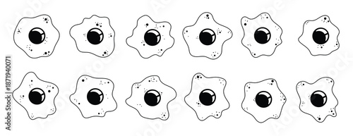 fried egg vector design illustration isolated on white