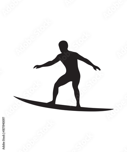 Silhouette of a surfer riding a wave on a surfboard, capturing the thrill of watersports.