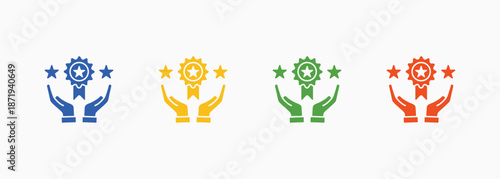 Brand Royalti Icon Set Color Multiple Style Collection Element For Design