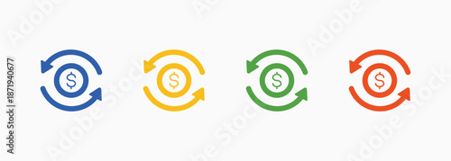 Crowdfunding Icon Set Color Multiple Style Collection Element For Design