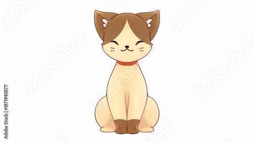 口パクするネコのアルファつきループアニメーション